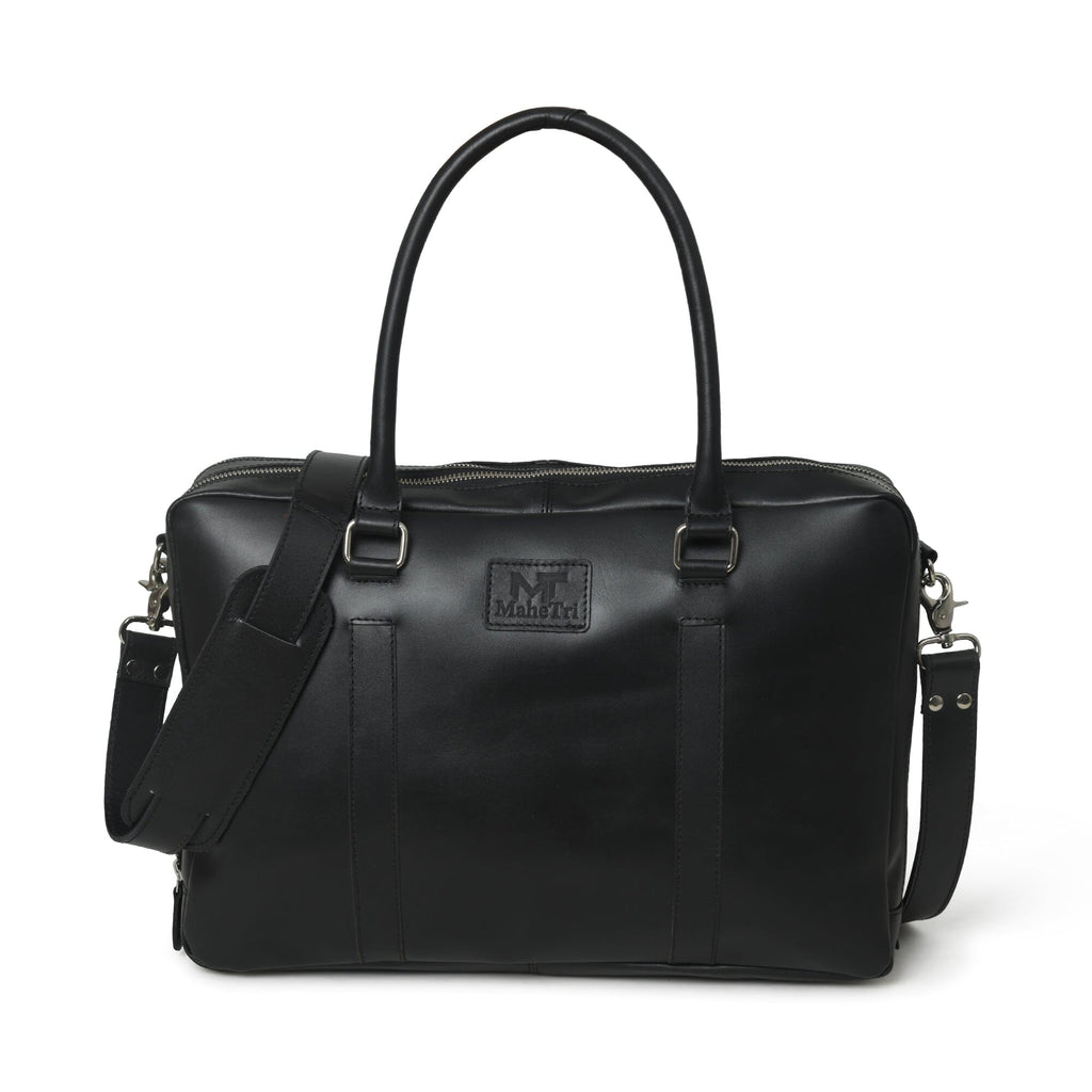 Dixon Black Leather Briefcase