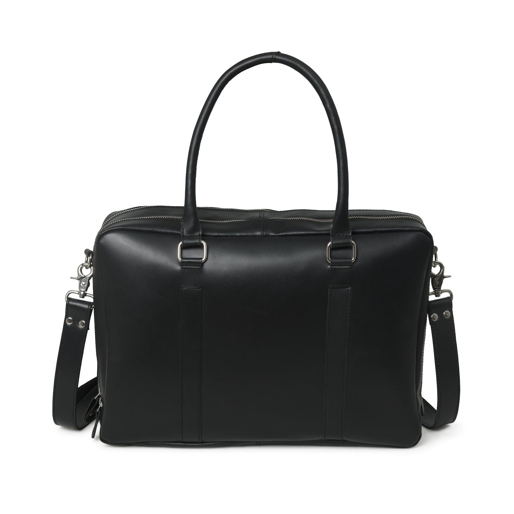 Dixon Black Leather Briefcase | Leather Laptop Briefcase — Classy