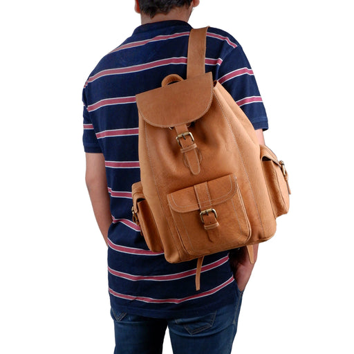 Leather Backpack for Men and Women