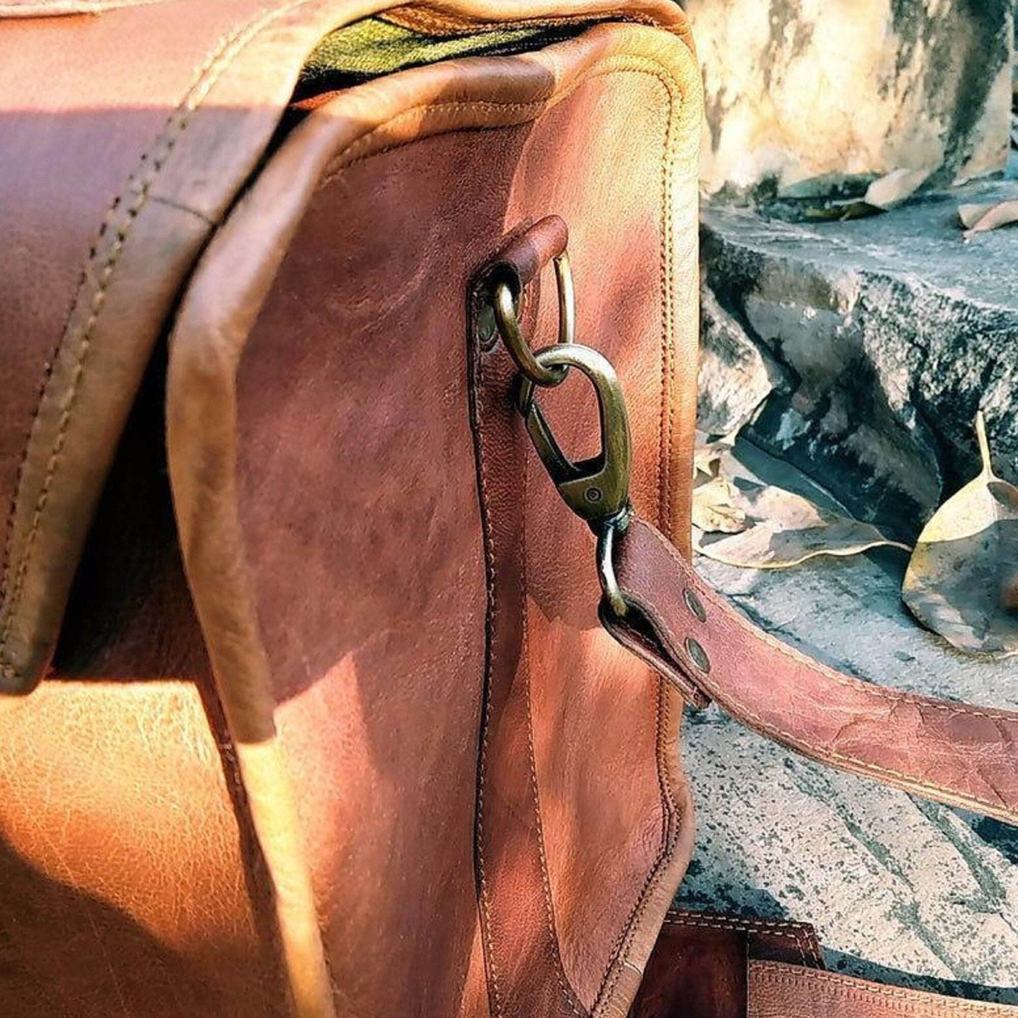 Flapster Leather Duffel Bag | Leather Weekender Bag For Men