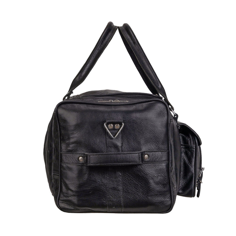 Black Leather Duffle Bags for Men, Handcrafted, Black Leather — Classy Leather Bags