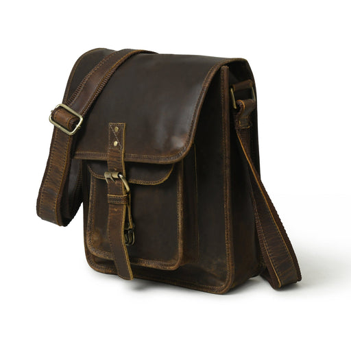 Vintage Brown Genuine Leather Small Camera Bag, 59% OFF