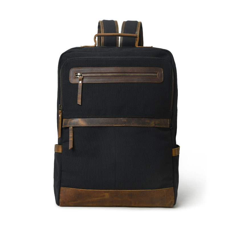 canvas leather stylish backpack for Men and Women Crafted with durable materials 25L Traveler Canvas Backpack