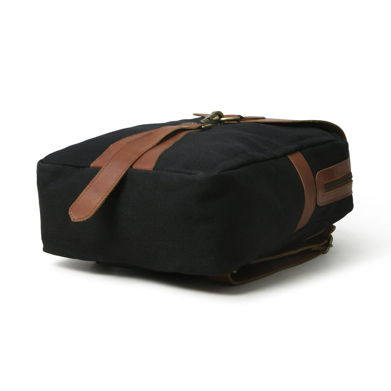canvas leather backpack small Charlotte Women's Canvas Leather Backpack