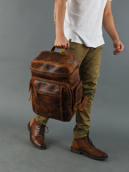  Leather Travel Backpack