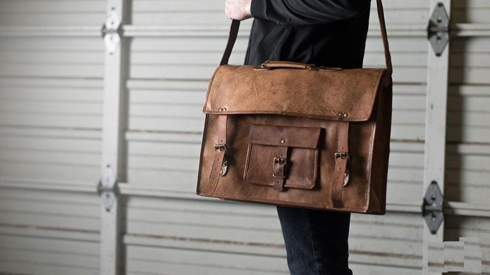 Croc-Embossed Leather Tote Bag | POP BAG USA