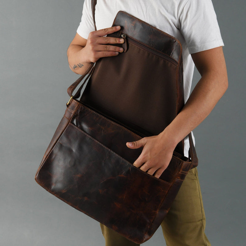 Leather Messenger Bag