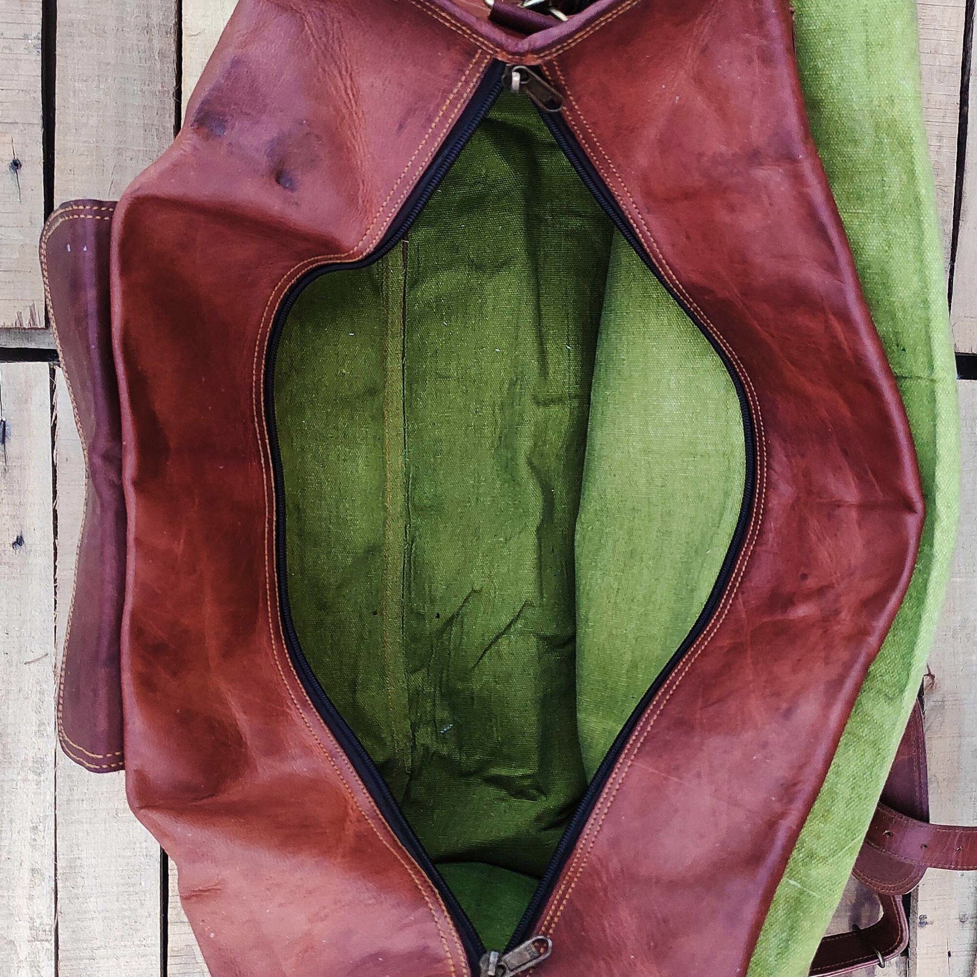 Harrison Leather Duffle Bag Leather Travel Duffle Bag — Classy