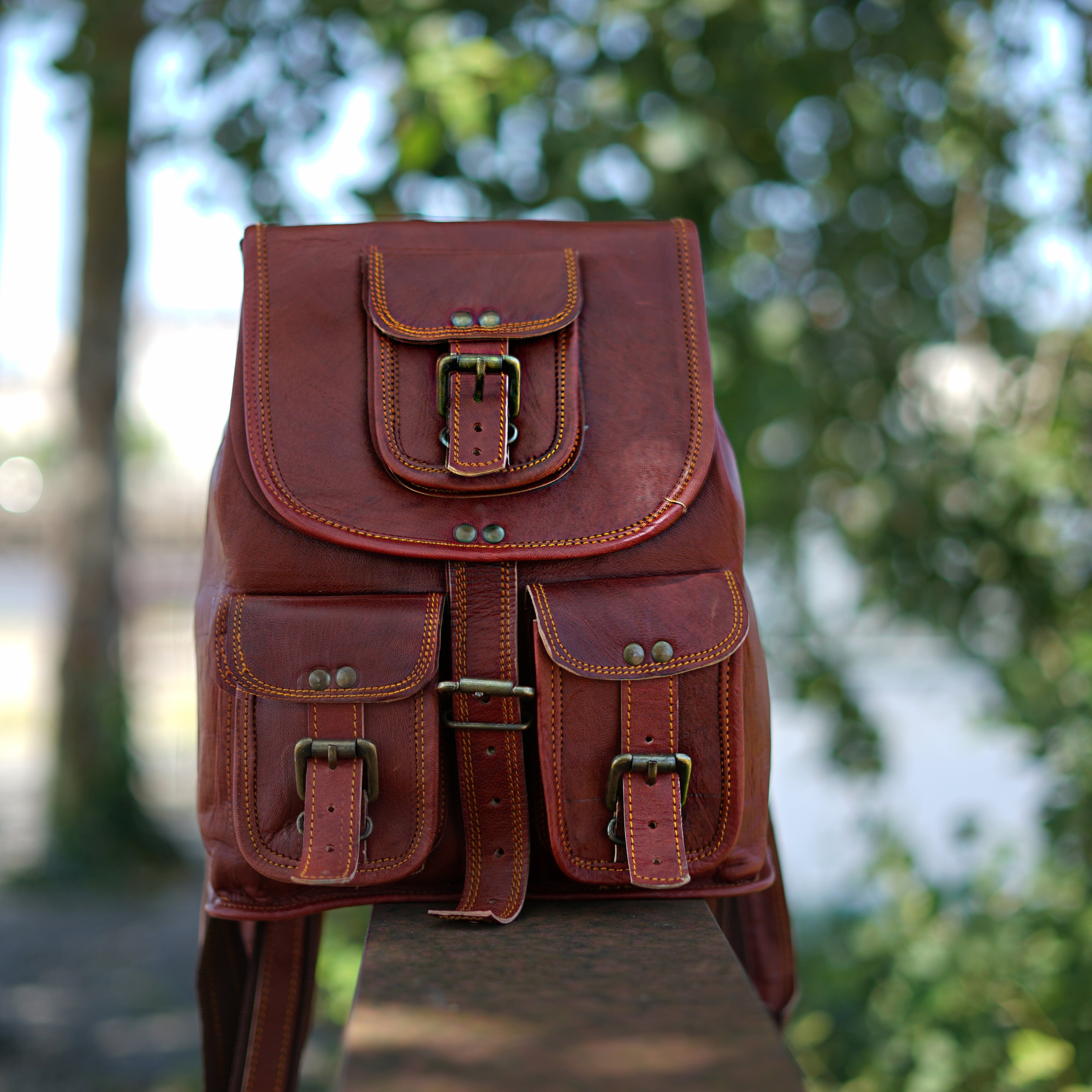 Small Cute Leather Backpack, Travel Mini Leather Backpack — Classy