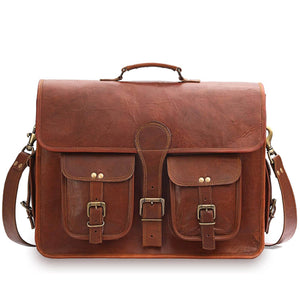 Rustic Leather Messenger Bag | Genuine Leather Messenger Bag — Classy ...
