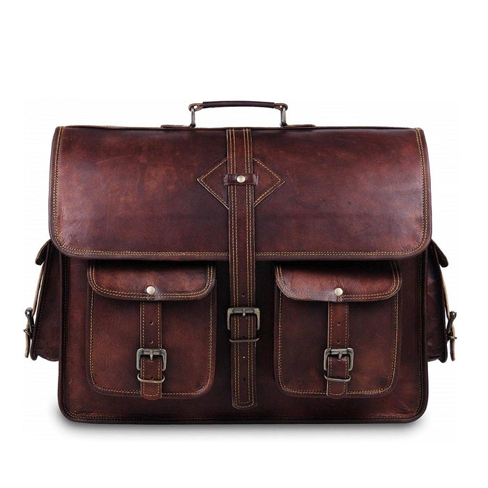 Retro Vintage Leather Messenger Bag | Leather Handbag For Men — Classy ...
