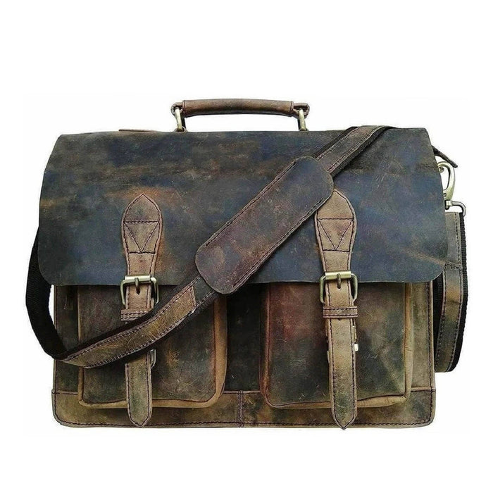 Men's Leather Laptop Bag 17 Inch Laptops - Vintage Messenger