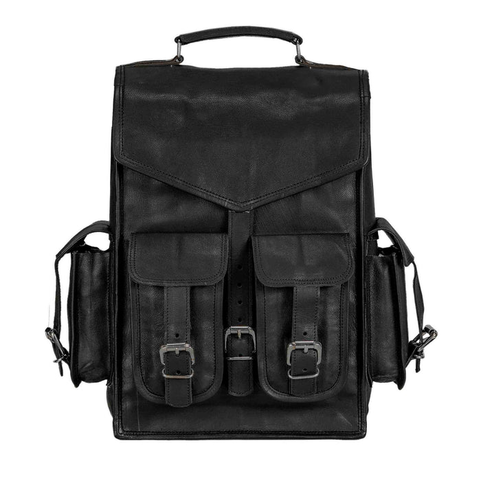 Black Leather Backpacks for women