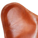Handcrafted Butterfly Chair Real Leather Brown hmkrafts 