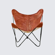 Cognac Leather Butterfly Living Room Chair Classy Leather Bags 