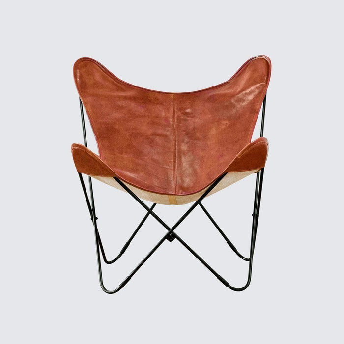 Cognac Leather Butterfly Living Room Chair Classy Leather Bags 