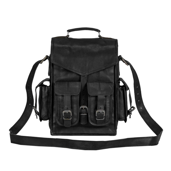 Harper Convertible Leather Backpack | Leather Messenger Backpack ...