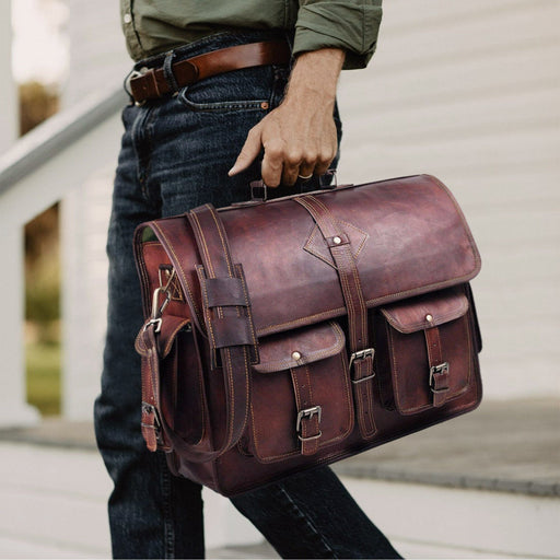 Retro Vintage Leather Messenger Bag | Leather Handbag For Men — Classy Leather  Bags