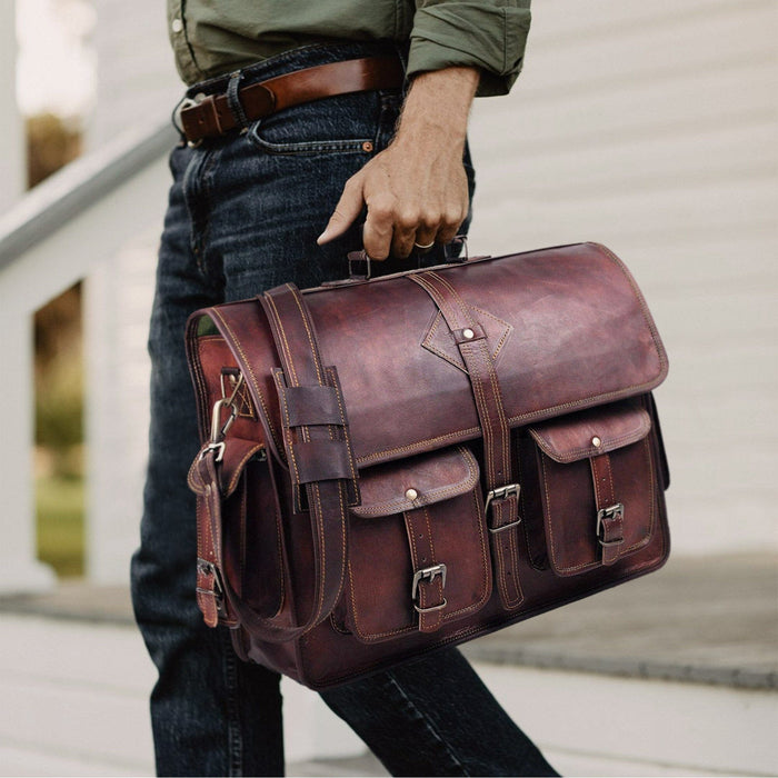 Retro Vintage Leather Messenger Bag