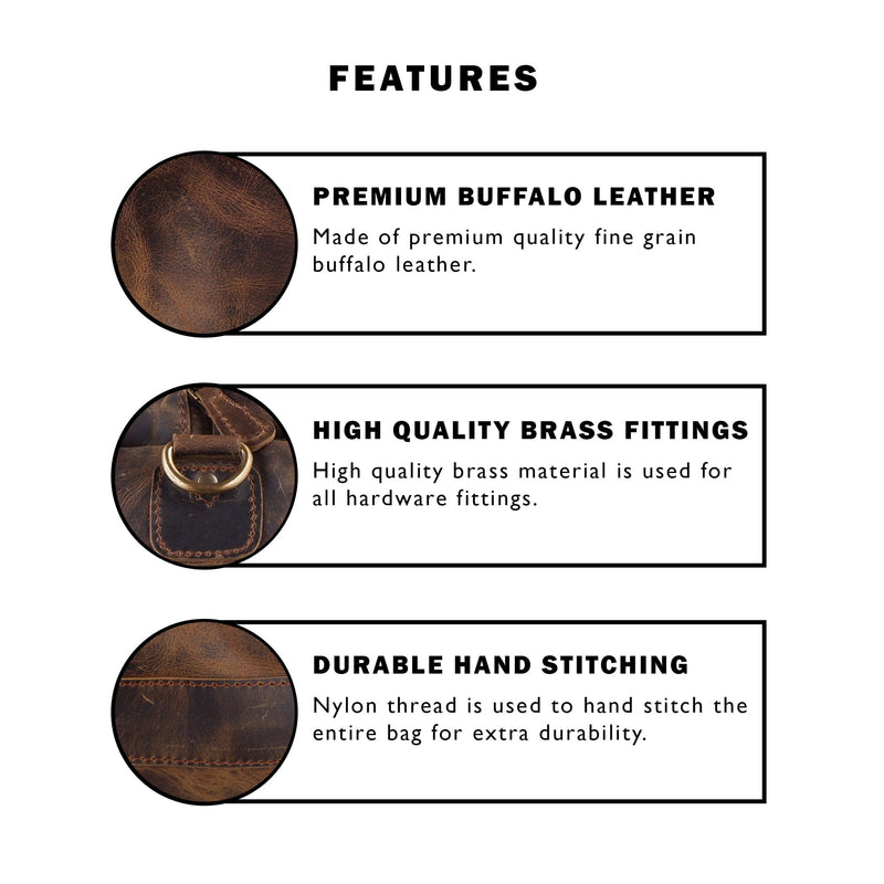 men leather duffle bag