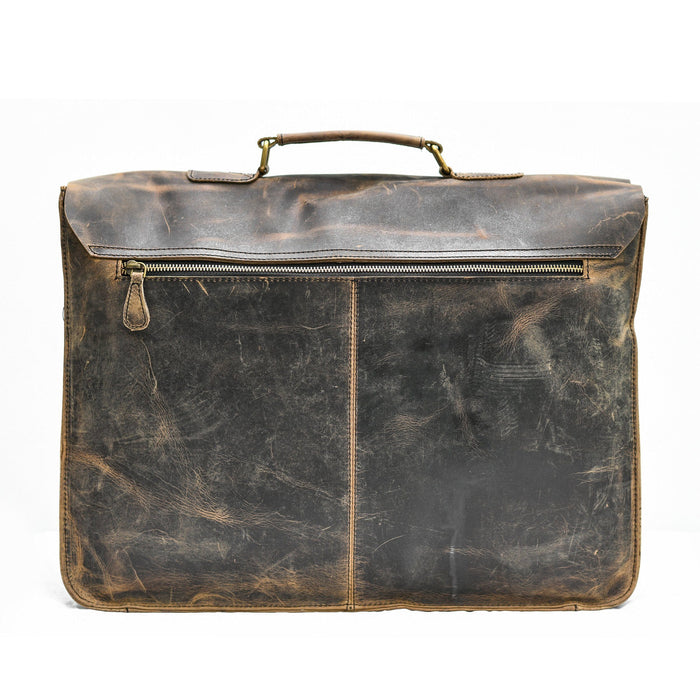 Roosevelt Leather Laptop Messenger Bag | Amber Brown