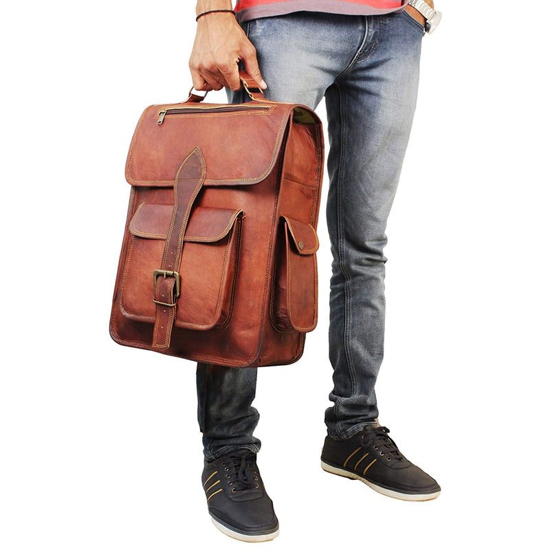 best mens leather backpacks Men's Laptop Leather Backpack