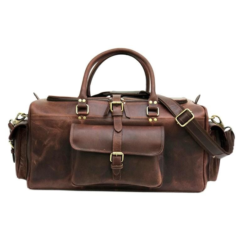 Richardson Leather Duffle Bag | Leather Weekender Bag — Classy Leather Bags