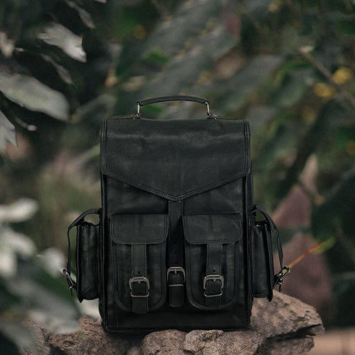 black leather backpack bags Black Leather Convertible Leather Backpack Messenger Bag Top Handle — Classy Leather Bags
