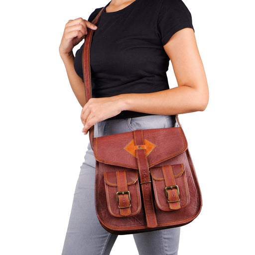 Real Leather Shoulder Soft Ladies Gents Cross Body Bag Black Brown Red  Women New