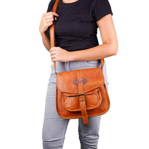 Windsor Leather Crossbody Bag For Men & Women, Leather Side Bag