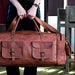 Oversized Men's Leather Weekender Duffle Bag Classy Leather Bags 