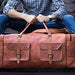 Oversized Men's Leather Weekender Duffle Bag Classy Leather Bags 