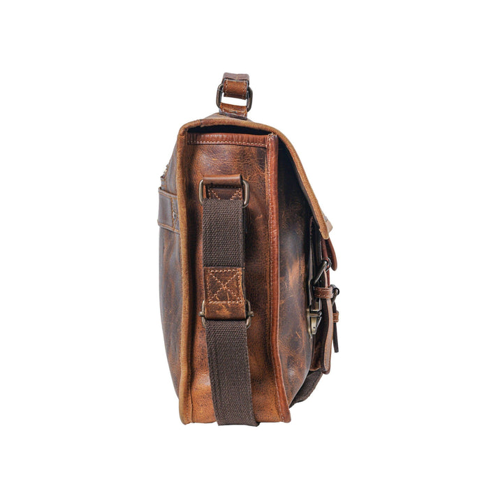 best leather laptop messenger backpack for men