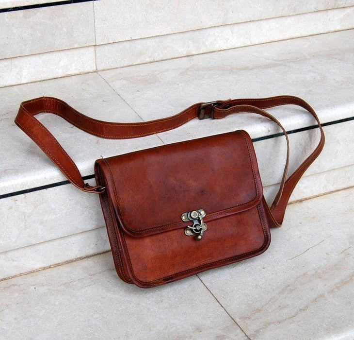 Feminine Leather Crossbody Bag Women's Leather Crossover Purse