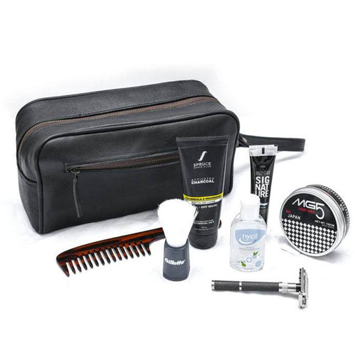 Black Leather Toiletry Bag | Leather Dopp Kit Black Leather Toiletry Bag | Leather Dopp Kit
