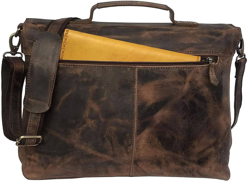 Leather Laptop Messenger Briefcases For Men & Women