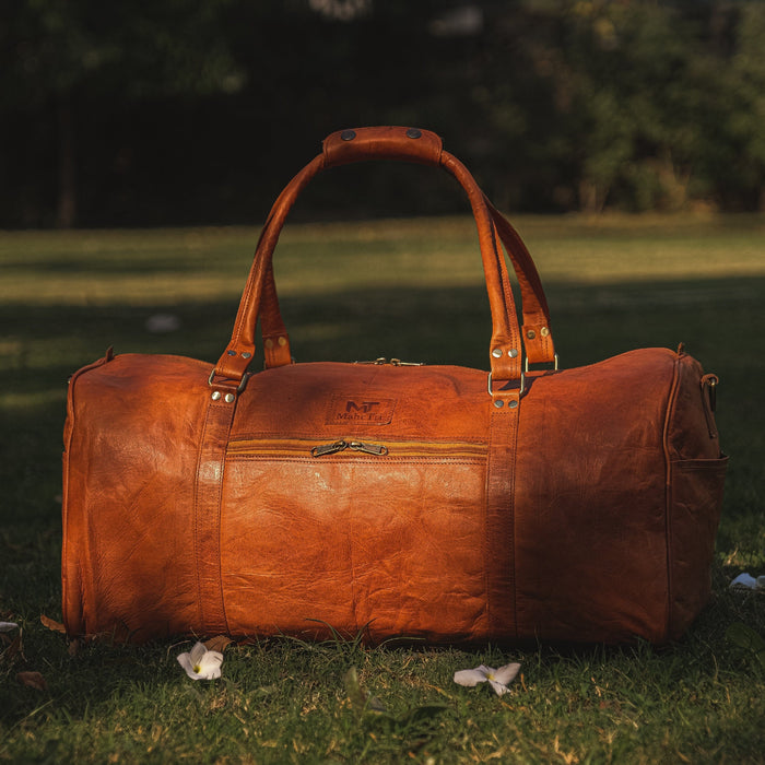 men's leather duffle bag