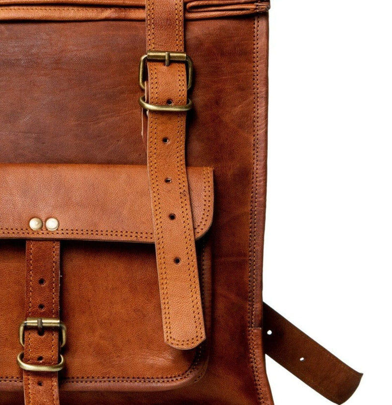 best leather backpack in india The Hoffman Roll Top Backpack