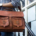 Leather Satchel Laptop Crossbody Messenger Bag