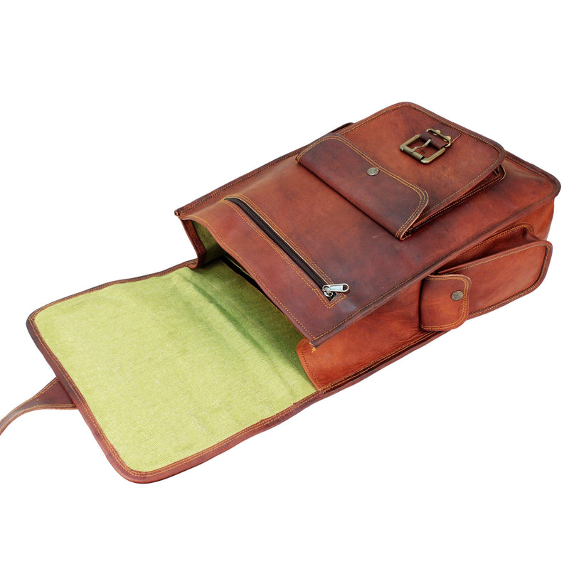 best vintage style laptop backpacks Men's Laptop Leather Backpack