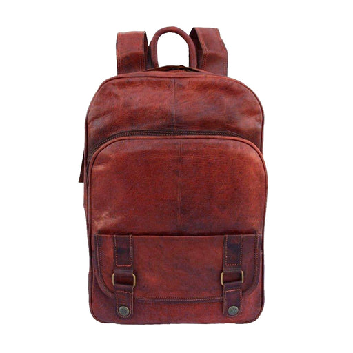 Designer Leather Laptop Backpack for Men Women 15-16 Inch — Classy Leather Bags