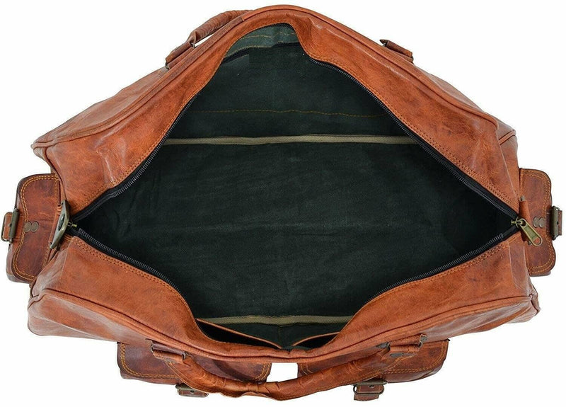 Vintage Brown Handmade Leather Duffle Bag Classy Leather Bags 