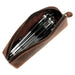 Buffalo Leather Pencil Case with Zipper Pen Case Pouch Classy Leather Bags 